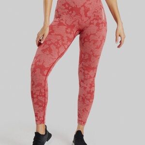 Gymshark Red Patterned High-Waist Leggings